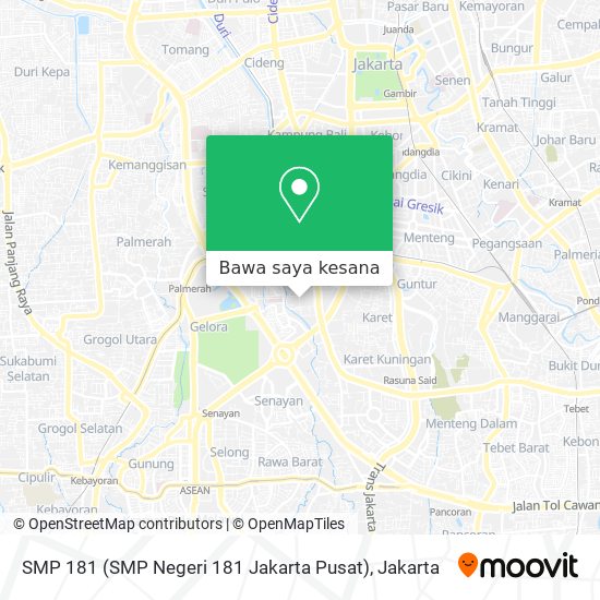 Peta SMP 181 (SMP Negeri 181 Jakarta Pusat)