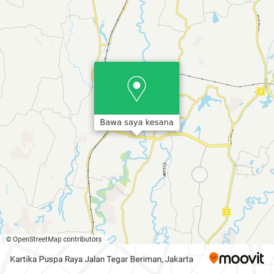 Peta Kartika Puspa Raya Jalan Tegar Beriman