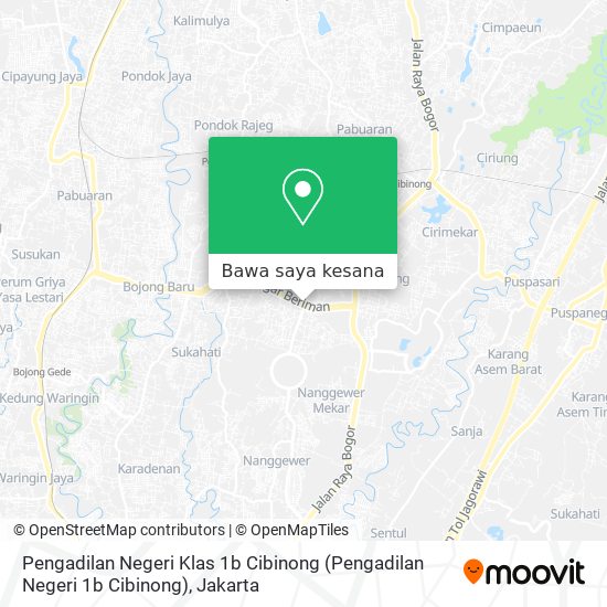 Peta Pengadilan Negeri Klas 1b Cibinong