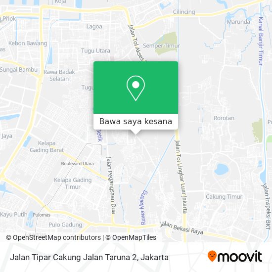Peta Jalan Tipar Cakung Jalan Taruna 2