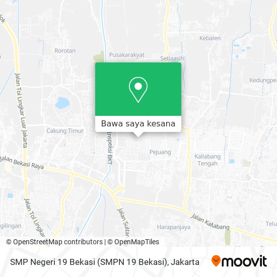 Peta SMP Negeri 19 Bekasi (SMPN 19 Bekasi)