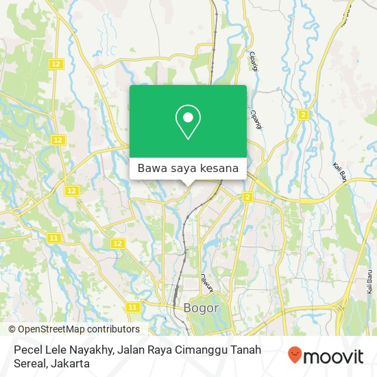 Peta Pecel Lele Nayakhy, Jalan Raya Cimanggu Tanah Sereal