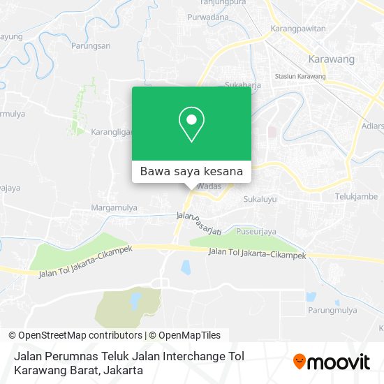 Peta Jalan Perumnas Teluk Jalan Interchange Tol Karawang Barat