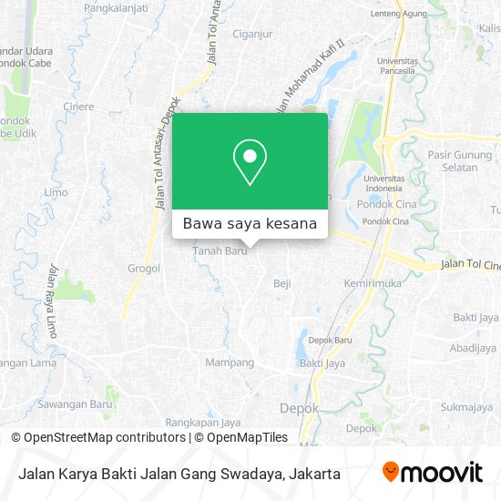 Peta Jalan Karya Bakti Jalan Gang Swadaya