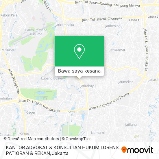Peta KANTOR ADVOKAT & KONSULTAN HUKUM LORENS PATIORAN & REKAN