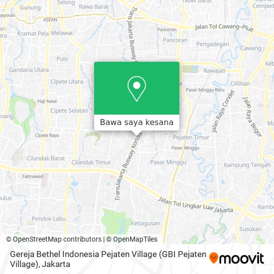 Peta Gereja Bethel Indonesia Pejaten Village (GBI Pejaten Village)