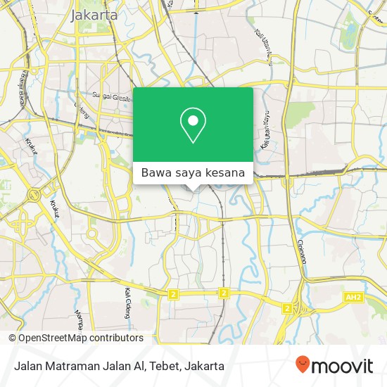 Peta Jalan Matraman Jalan Al, Tebet