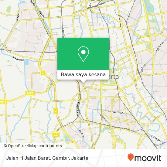 Peta Jalan H Jalan Barat, Gambir