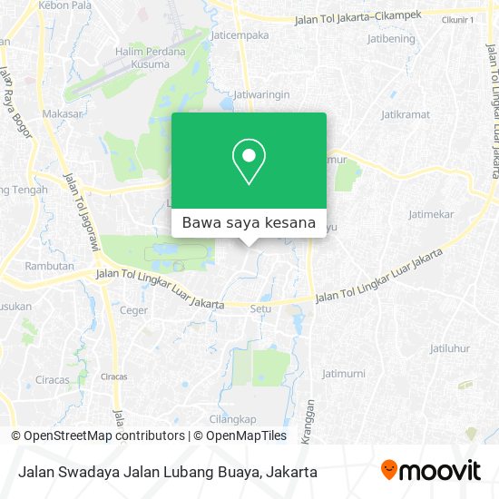 Peta Jalan Swadaya Jalan Lubang Buaya
