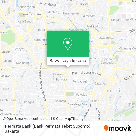 Peta Permata Bank (Bank Permata Tebet Supomo)