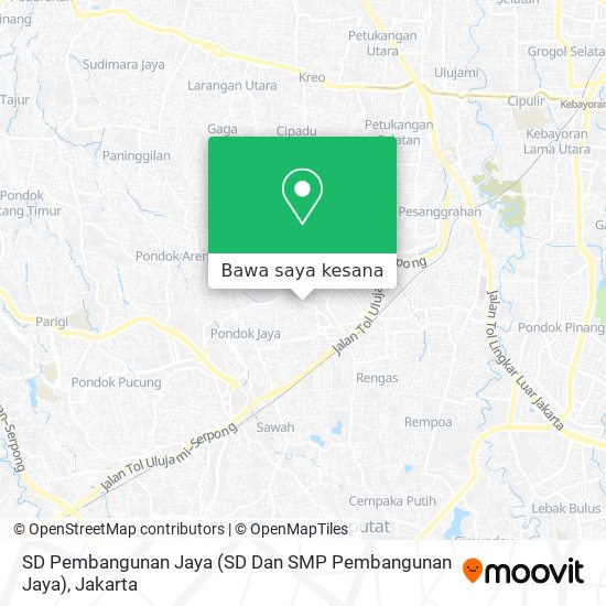 Peta SD Pembangunan Jaya (SD Dan SMP Pembangunan Jaya)