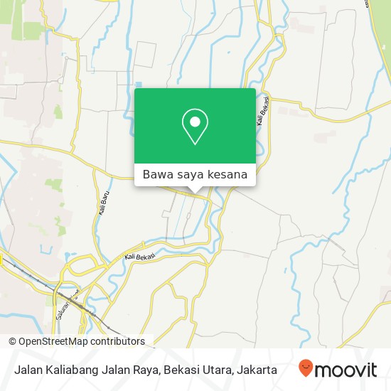 Peta Jalan Kaliabang Jalan Raya, Bekasi Utara