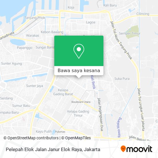 Peta Pelepah Elok Jalan Janur Elok Raya