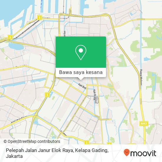 Peta Pelepah Jalan Janur Elok Raya, Kelapa Gading