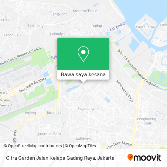 Peta Citra Garden Jalan Kelapa Gading Raya
