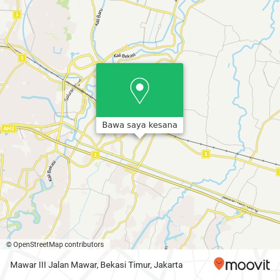 Peta Mawar III Jalan Mawar, Bekasi Timur