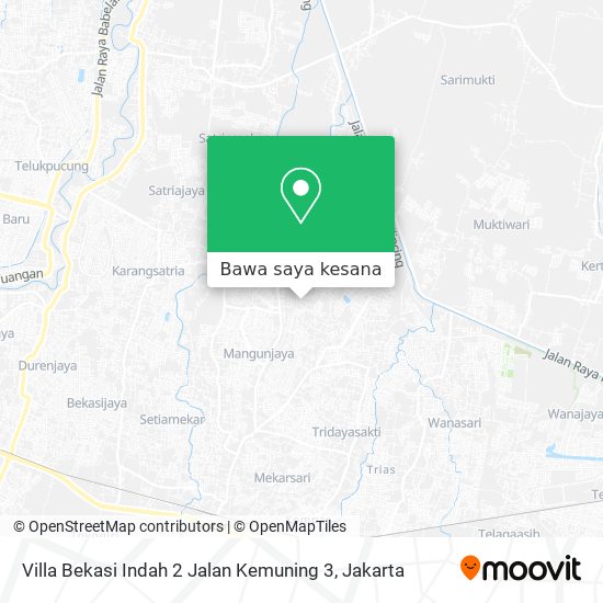 Peta Villa Bekasi Indah 2 Jalan Kemuning 3