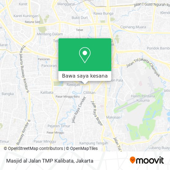 Peta Masjid al Jalan TMP Kalibata