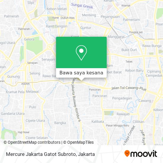 Peta Mercure Jakarta Gatot Subroto