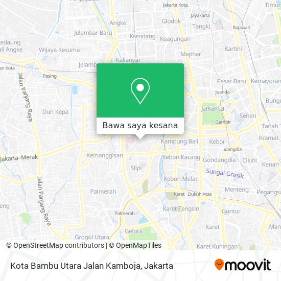 Peta Kota Bambu Utara Jalan Kamboja