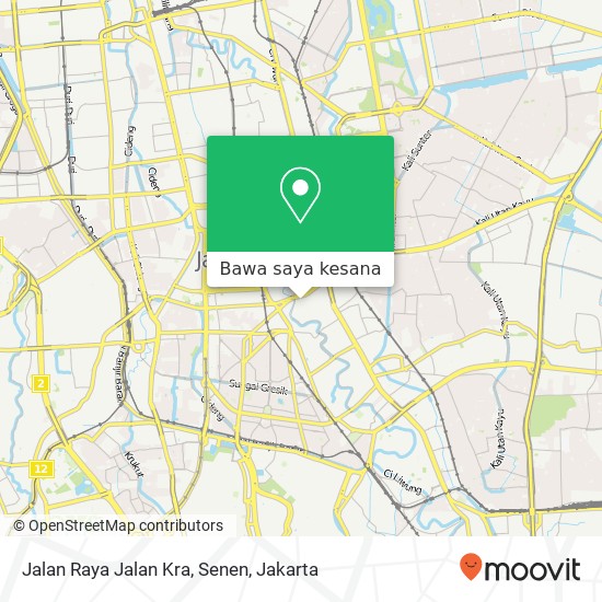 Peta Jalan Raya Jalan Kra, Senen