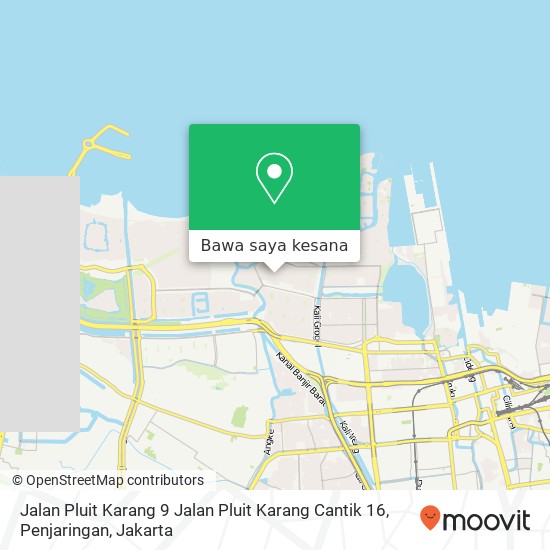 Peta Jalan Pluit Karang 9 Jalan Pluit Karang Cantik 16, Penjaringan