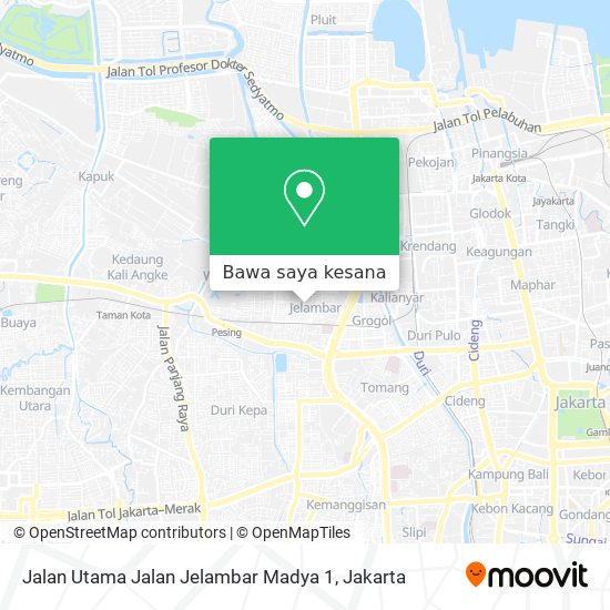 Peta Jalan Utama Jalan Jelambar Madya 1