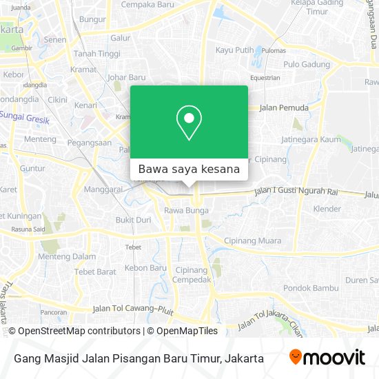 Peta Gang Masjid Jalan Pisangan Baru Timur
