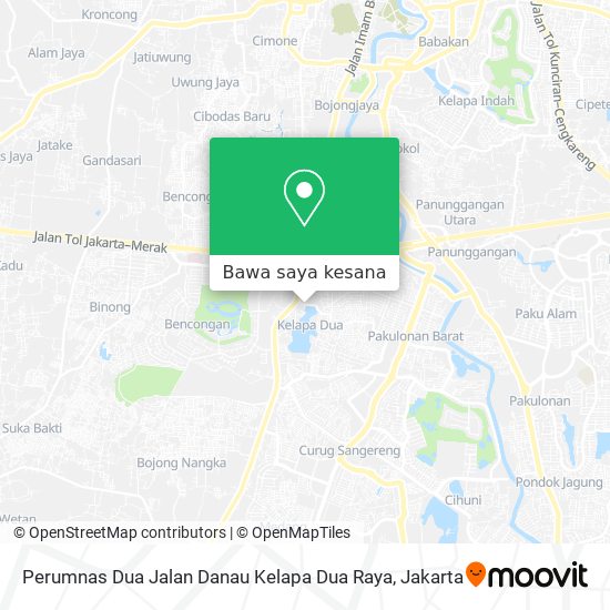 Peta Perumnas Dua Jalan Danau Kelapa Dua Raya