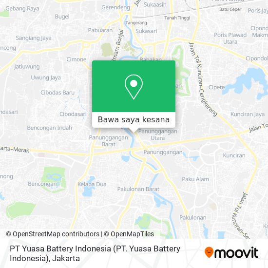 Peta PT Yuasa Battery Indonesia