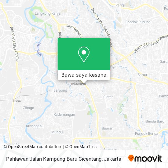 Peta Pahlawan Jalan Kampung Baru Cicentang
