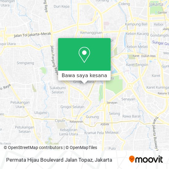 Peta Permata Hijau Boulevard Jalan Topaz