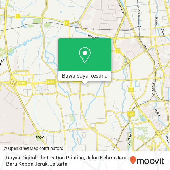 Peta Royya Digital Photos Dan Printing, Jalan Kebon Jeruk Baru Kebon Jeruk