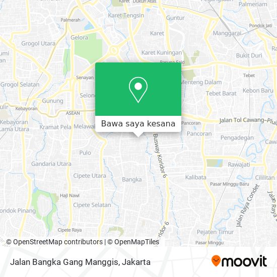 Peta Jalan Bangka Gang Manggis