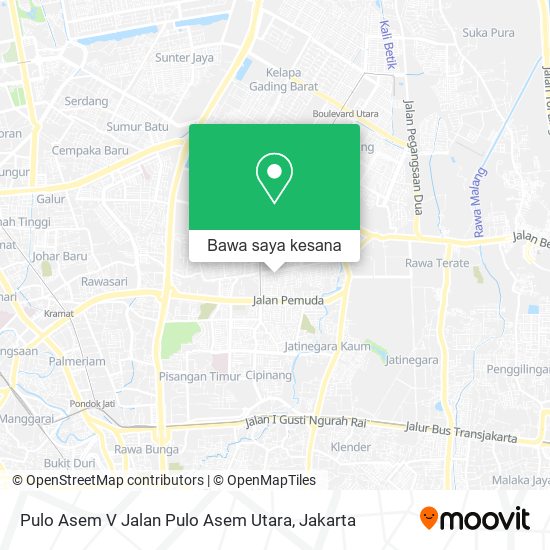 Peta Pulo Asem V Jalan Pulo Asem Utara