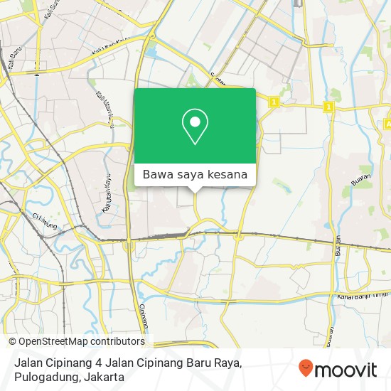 Peta Jalan Cipinang 4 Jalan Cipinang Baru Raya, Pulogadung