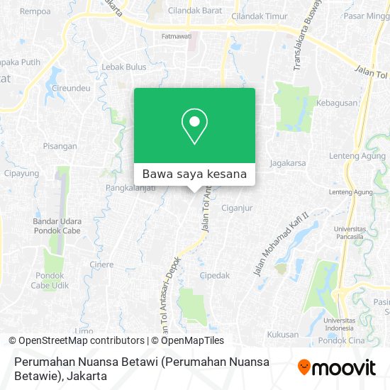 Peta Perumahan Nuansa Betawi (Perumahan Nuansa Betawie)