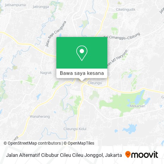 Peta Jalan Alternatif Cibubur Cileu Cileu Jonggol