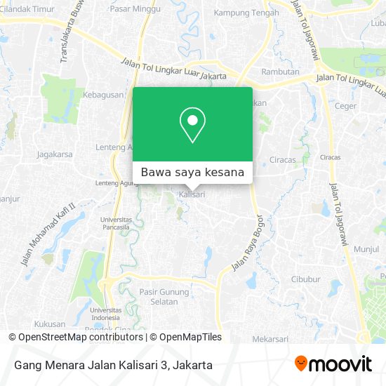 Peta Gang Menara Jalan Kalisari 3