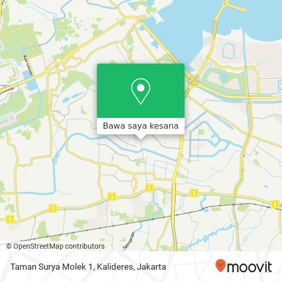 Peta Taman Surya Molek 1, Kalideres