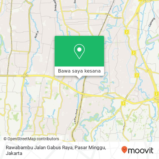 Peta Rawabambu Jalan Gabus Raya, Pasar Minggu