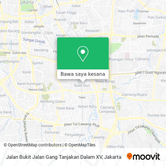 Peta Jalan Bukit Jalan Gang Tanjakan Dalam XV