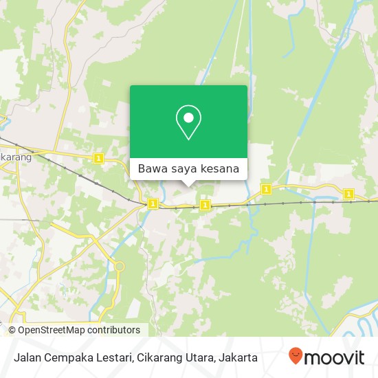 Peta Jalan Cempaka Lestari, Cikarang Utara