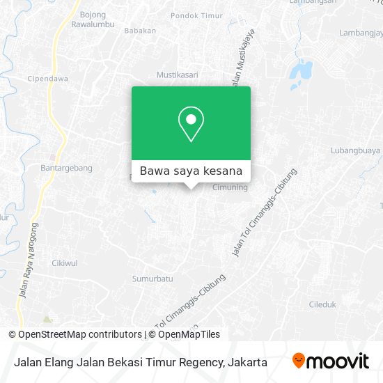 Peta Jalan Elang Jalan Bekasi Timur Regency