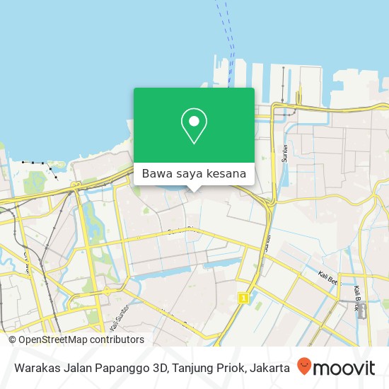 Peta Warakas Jalan Papanggo 3D, Tanjung Priok