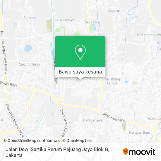Peta Jalan Dewi Sartika Perum Pejuang Jaya Blok G
