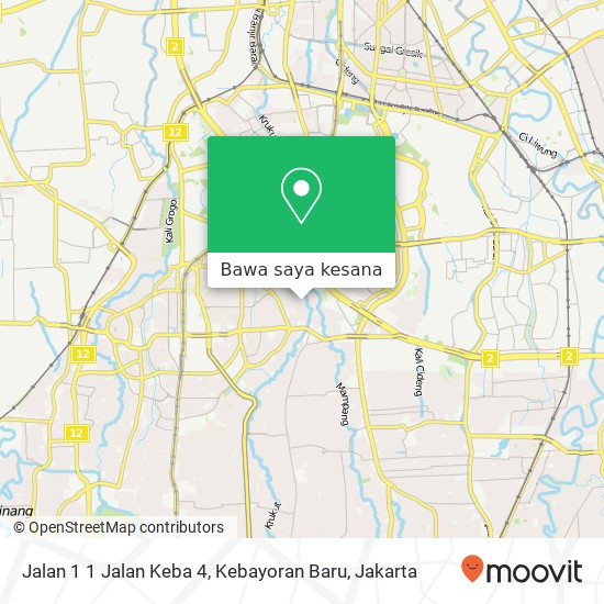 Peta Jalan 1 1 Jalan Keba 4, Kebayoran Baru