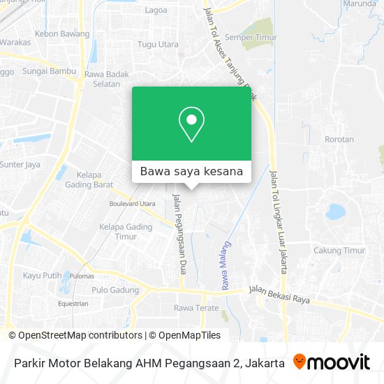 Peta Parkir Motor Belakang AHM Pegangsaan 2