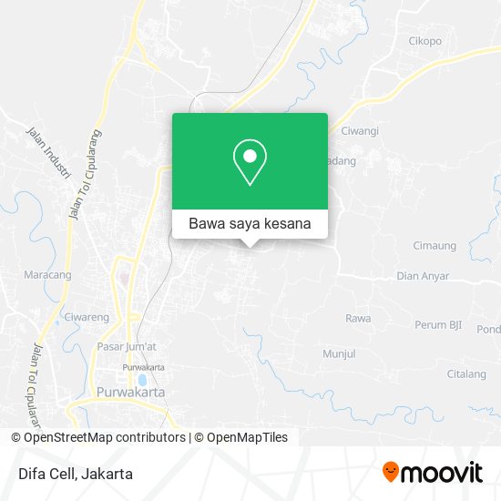 Peta Difa Cell, Jalan Rawa Sari Citalang Munjul Jaya