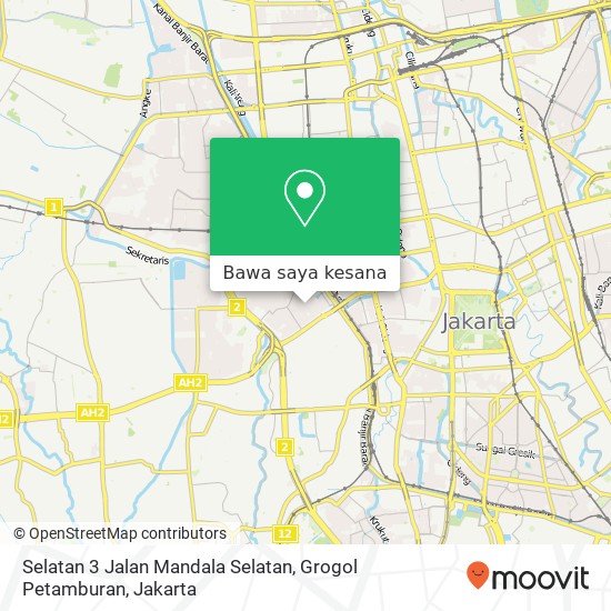 Peta Selatan 3 Jalan Mandala Selatan, Grogol Petamburan